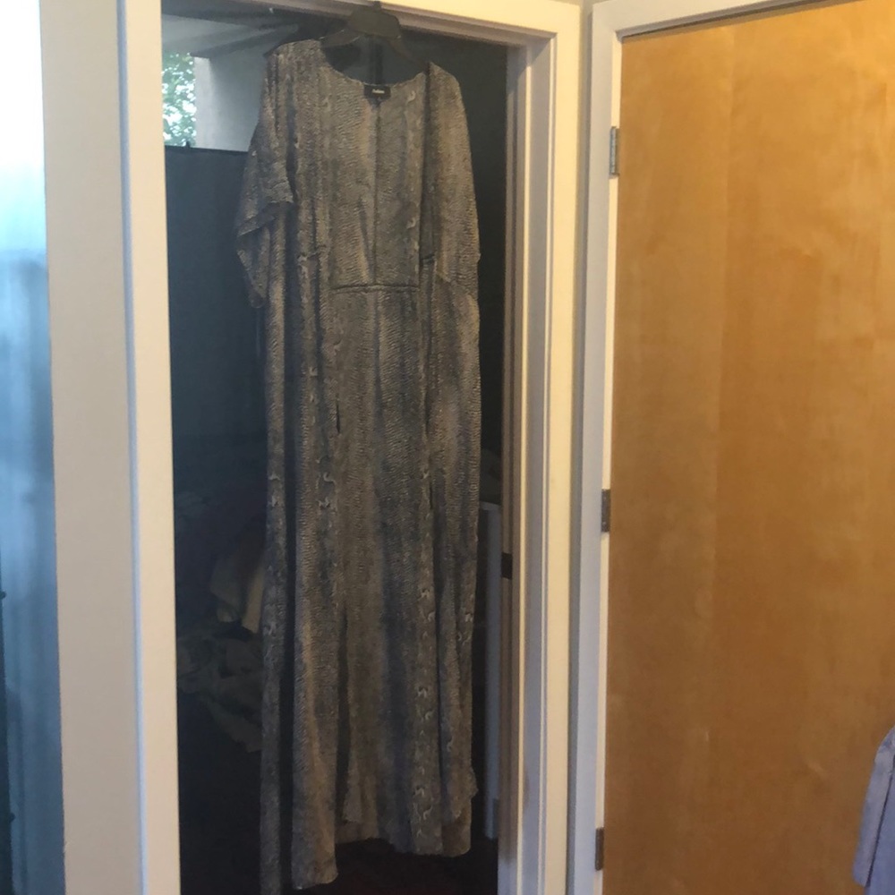 Snakeskin sheer maxi kimono